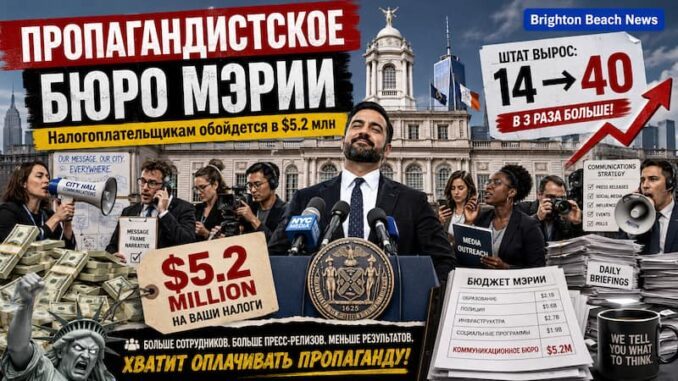 НАЛОГОПЛАТЕЛЬЩИКИ НЬЮ-ЙОРКА ОПЛАТЯТ СТОТЫСЯЧНЫЕ ЗАРПЛАТЫ  ПРОПАГАНДИСТАМ МАМДАНИ? - person in news image