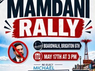 Афиша Stop Mamdani Rally в Брайтон-Бич от Михаила Новахова