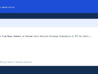 Statement From Mayor Mamdani on Supreme Court Decision Allowing Termination of TPS for Haiti... - NYC Mayor Office official news
