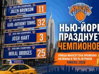 Мэр Мамдани чествует команду чемпионов НБА Нью-Йорк Никс 2026» временными переименованиями