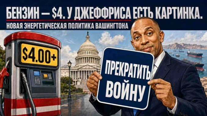 НовостиСША -Бензин снова дороже $4, а у Хакима Джеффриса есть картинка: «Прекратить войну» - news image