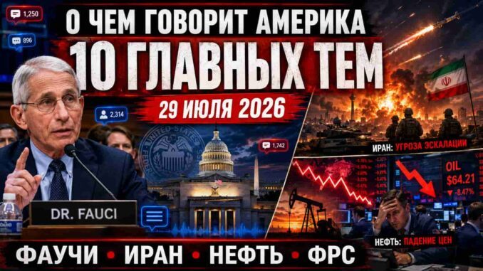 О чём говорит Америка: 10 главных событий 29 июля 2026 года обсуждаемые в медиа США - news image