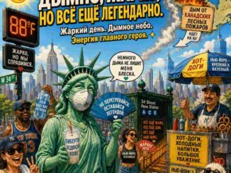 Американский юмор - карикатура Нью-Йорк 17 июля 2027 года