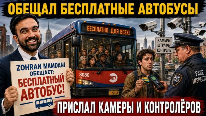 Бесплатные автобусы заменили платными контролёрами: Мамдани готовит административный террор уже и в транспорте? - person in news image