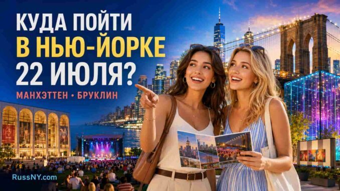 Куда пойти в Нью-Йорке 22 июля 2026 года: бесплатные концерты, история революции, технологии, бизнес и кино под звёздами - news image