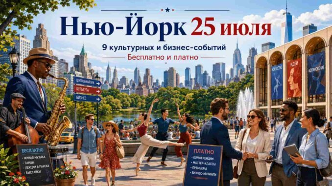 Куда пойти в Нью-Йорке 25 июля 2026 года: 9 культурных и бизнес-мероприятий - news image