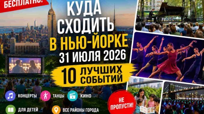 Куда сходить бесплатно в Нью-Йорке 31 июля 2026 года: 10 интересных событий - news image