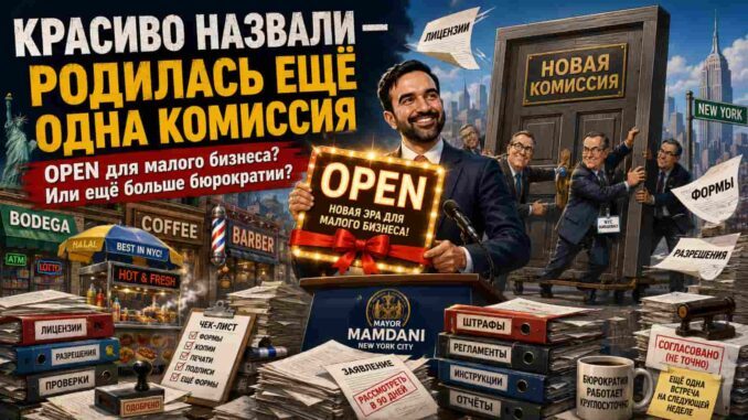 Мамдани назвал это OPEN — «открытием» Нью-Йорка для бизнеса. А в результате, как принято у социалистов,  родилась ещё одна комиссия - person in news image