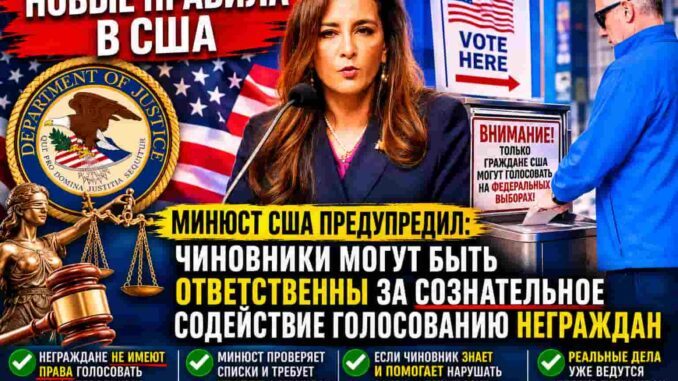 Минюст США меняет правила игры: за сознательное содействие голосованию неграждан  будут наказаня теперь чиновники? - news image