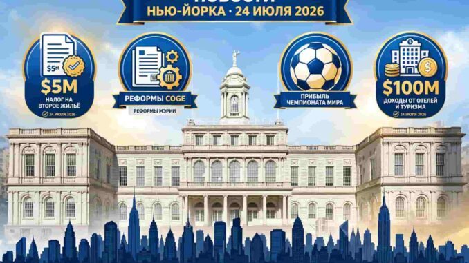 Новости Нью-Йорка 24 июля 2026 года: налог на второе жилье от Мамдини, реформы мэрии и прибыль от чемпионата мира - news image