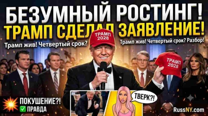 Шоу продолжается: Как Дональд Трамп превратил перенесённый ужин корреспондентов в свой личный стендап - news image