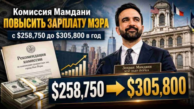 Нью-Йорк демократов. Комиссия, назначенная Мамдани, рекомендовала повысить зарплату мэра с $258,750 до $305,800 в год. Забота  о «простом труженике» - person in news image
