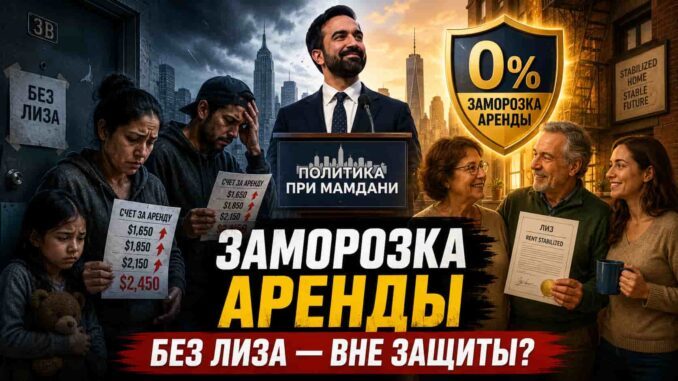 Нью-Йорк. Заморозка аренды “при Мамдани”: малоимущим без лиза придется платить за чужие льготы? - person in news image