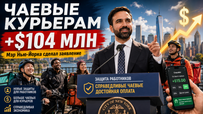 Нью-Йорк заявил о росте чаевых курьерам на $104 млн после введения новых правил для приложений доставки - news image