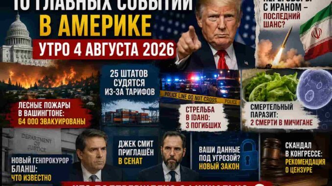 10 событий, которые обсуждает Америка утром 4 августа 2026 года: что подтверждено, а что пока нет