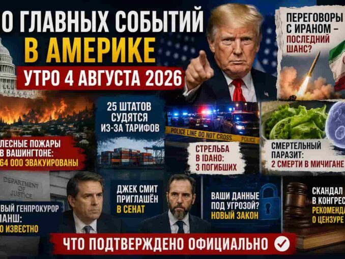 10 событий, которые обсуждает Америка утром 4 августа 2026 года: что подтверждено, а что пока нет