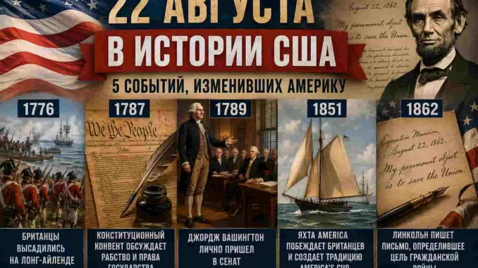 22 августа в истории США: пять событий, изменивших Америку - news image