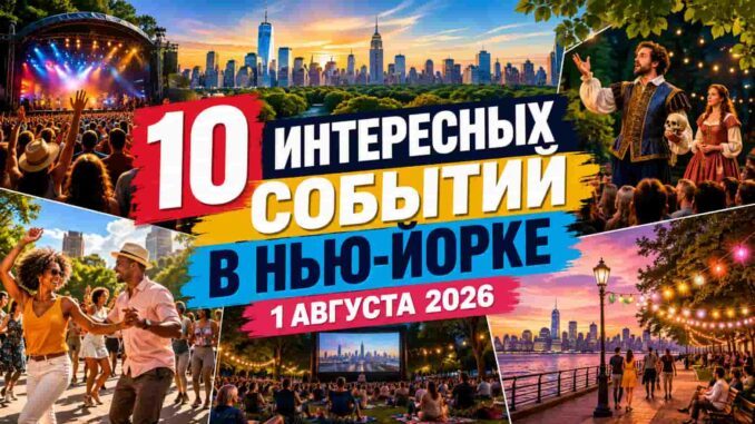 Куда пойти в Нью-Йорке 1 августа 2026 года: 10 интересных событий - news image