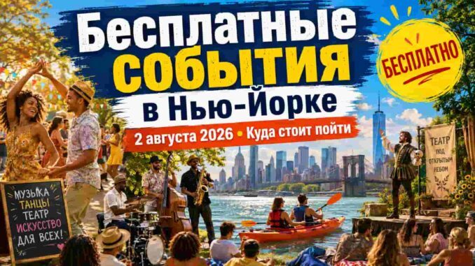 Лучшие бесплатные события 2 августа 2026 года в Нью-Йорке - news image