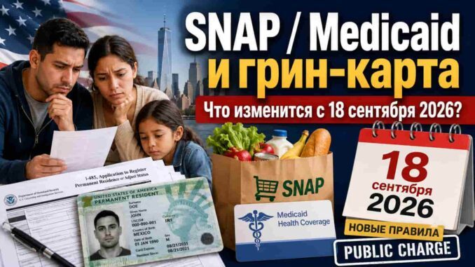 Получаете SNAP или Medicaid? С 18 сентября это может повлиять на грин-карту - news image