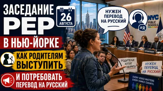 Заседание PEP в Нью-Йорке 26 августа: как родителям выступить и запросить перевод на русский язык - news image
