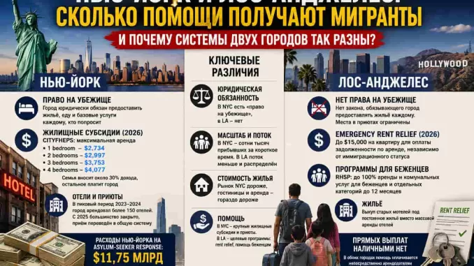 Почему Нью-Йорк оплачивал гостиницы мигрантам, а Лос-Анджелес — нет - news image