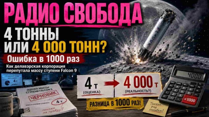 Бывшее «Радио Свобода» отправило на Луну четыре тысячи тонн вместо четырёх - news image