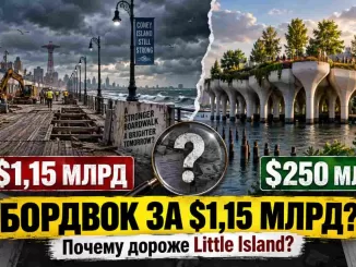 Нью-Йорк. Сколько стоит ремонт и почему $1,15 миллиарда за бордвок Брайтон Бич- Кони-Айленд: почему реконструкция стоит в четыре раза дороже Little Island? Дешевле в пересчете на квадратный фут -