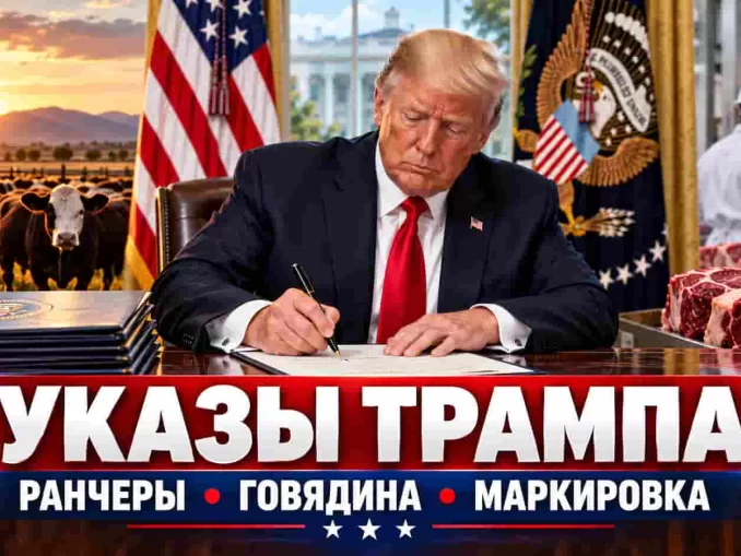 Трамп подписал два указа в поддержку американских фермеров и ранчеров: переработка мяса, конкуренция, волки и маркировка происхождения