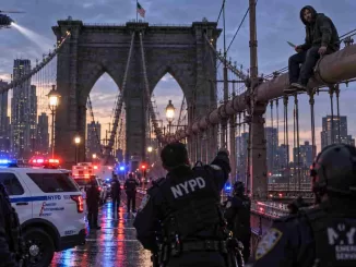 NYPD застрелила мужчину с ножом на Бруклинском мосту после почти часа переговоров - news image
