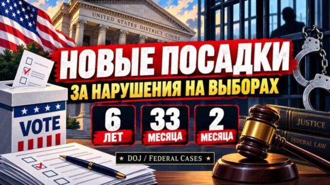 Федеральные суды США выносят новые приговоры по делам о нарушениях на выборах: реальные сроки, признания вины и новые обвинения - news image