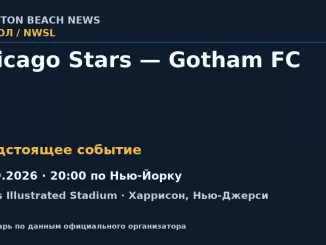 Футбол: Chicago Stars — Gotham FC — 25.09.2026 · 20:00 по Нью-Йорку, Sports Illustrated Stadium