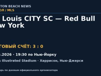 Результат — Футбол: St. Louis CITY SC — Red Bull New York — 30.09.2026 · 19:30 по Нью-Йорку, Sports Illustrated Stadium