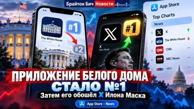 Приложение Белого дома поднялось на первое место среди новостных приложений  — и потом уступило  X Маска - news image