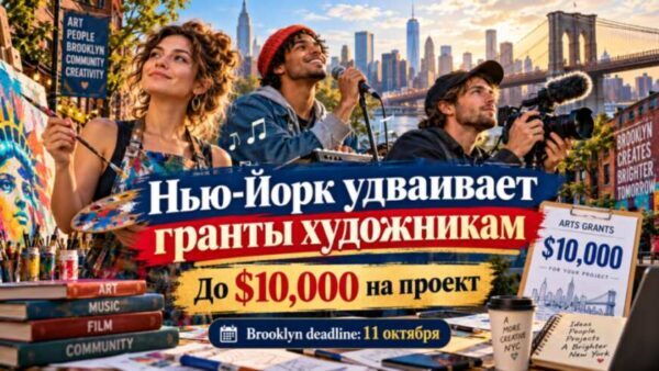 Нью-Йорк удваивает гранты художникам и музыкантам: до $10,000 на проект - news image