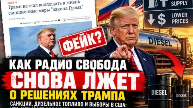 «Радио Свобода» против указов Трампа: снова искажённый контекст? Санкции, российский дизель и информационная борьба перед выборами в США против Президента - news image