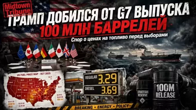 Трамп добился от G7 выпуска до 100 млн баррелей: как это меняет спор о ценах на топливо перед выборами - news image