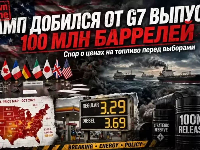 Трамп добился от G7 выпуска до 100 млн баррелей: как это меняет спор о ценах на топливо перед выборами - news image