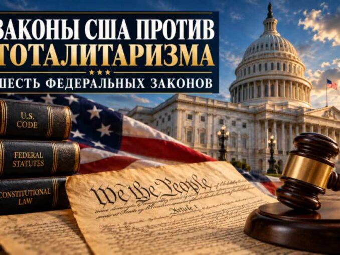 Шесть федеральных законов США против тоталитарных организаций и сторонников насильственного свержения конституционного строя — независимо от религиозной принадлежности -. Эти законы могут применяться независимо от религиозной принадлежности участников — будь то исламские, христианские, иудейские, индуистские, буддийские или нерелигиозные движения.