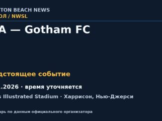 Футбол: TBA — Gotham FC — 06.11.2026 · время уточняется, Sports Illustrated Stadium