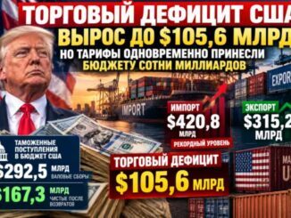 Торговый дефицит США вырос до $105,6 млрд — но тарифы одновременно принесли бюджету сотни миллиардов - news image
